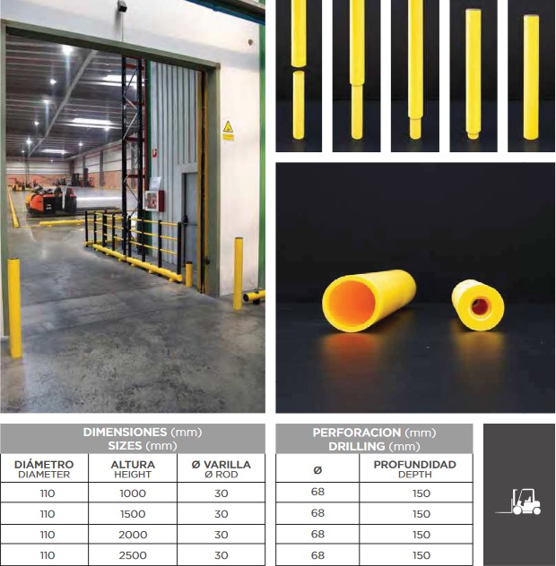 Bolardos señalización